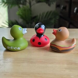 Rubber Ducky Lot For Jeeping Dash Bath Toy Collecting Burger Ladybug Army DUCK